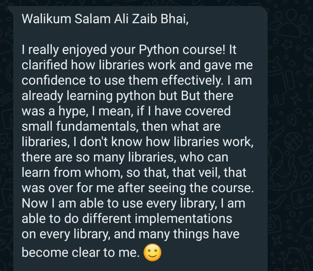 Python Course Review